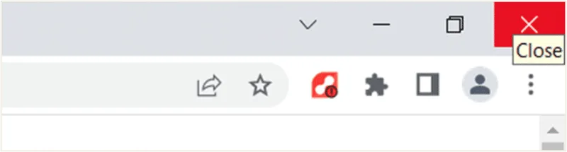 Stäng Chrome och öppna det igen